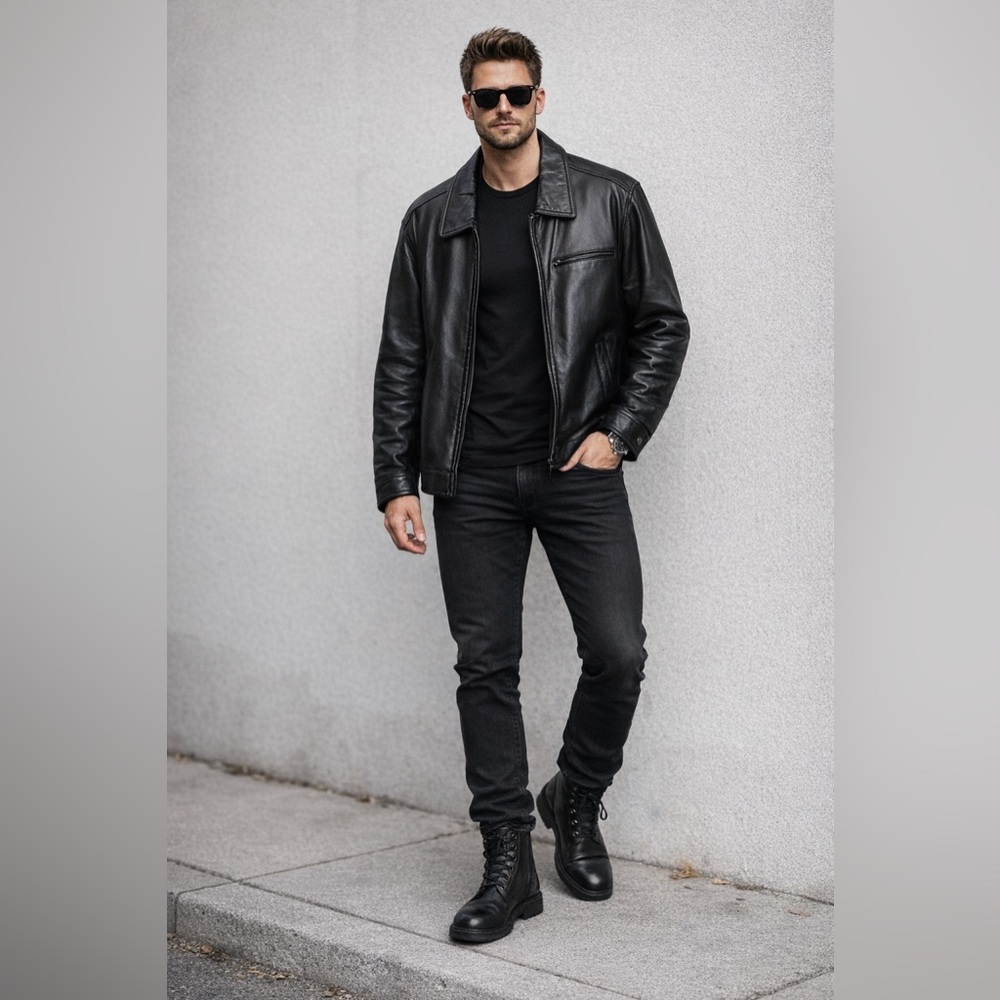 American classic leather jacket